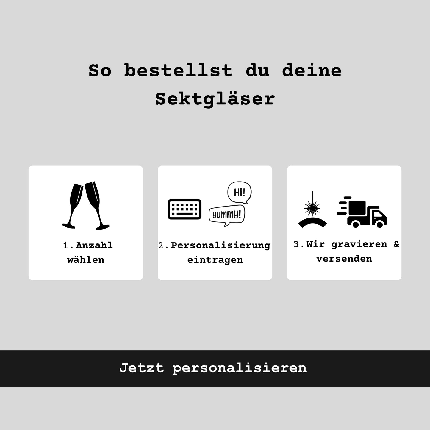 Personalisiertes Sektglas Braut mit Name