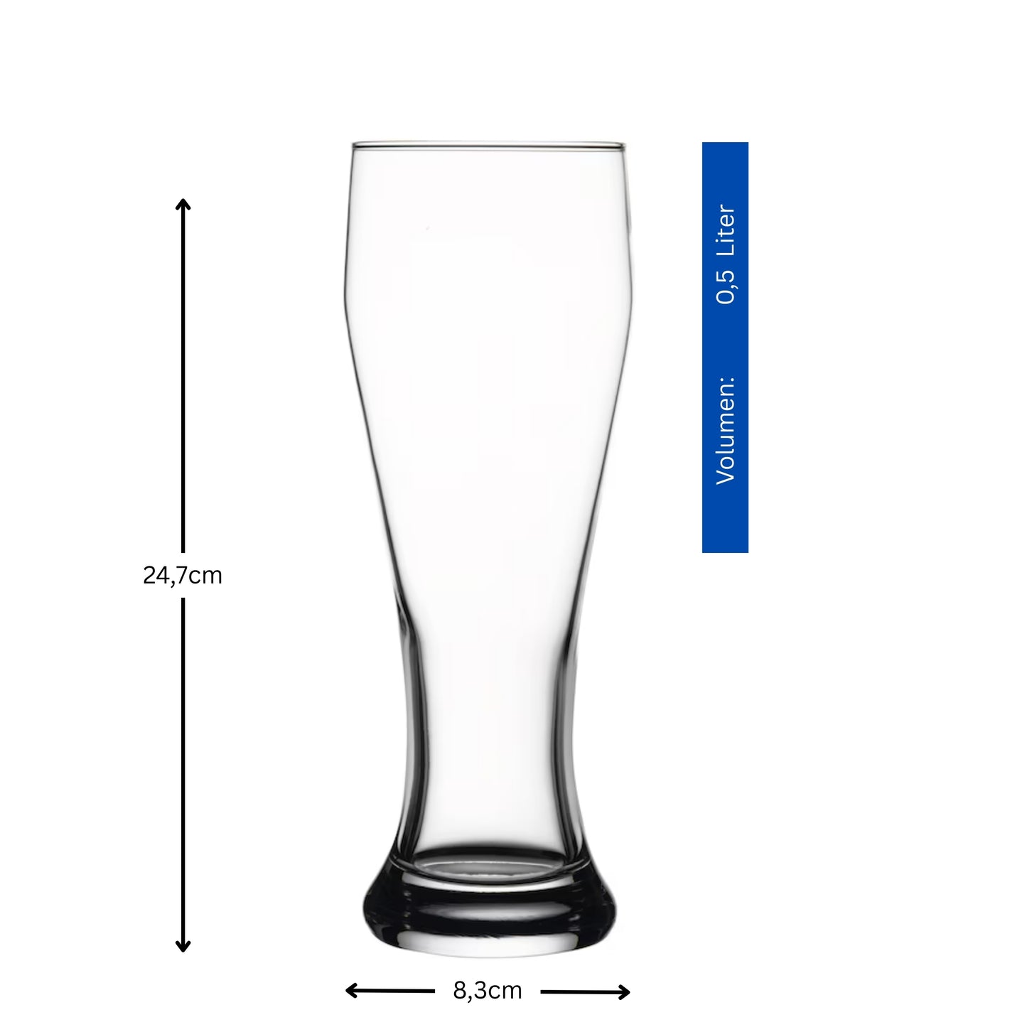 Personalisiertes Weizenglas mit Namen Hochkant