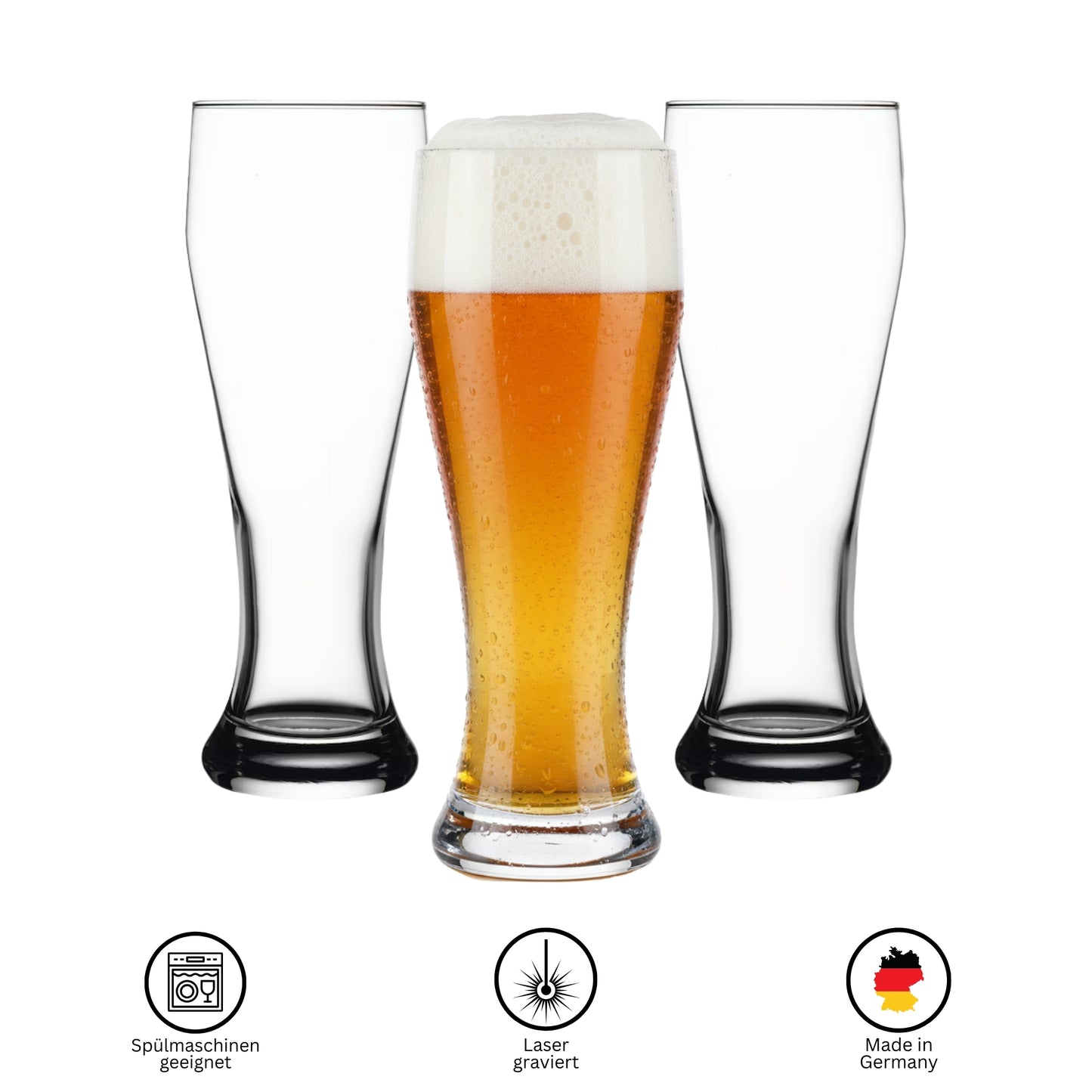 Personalisiertes Weizenglas mit Namen Hochkant