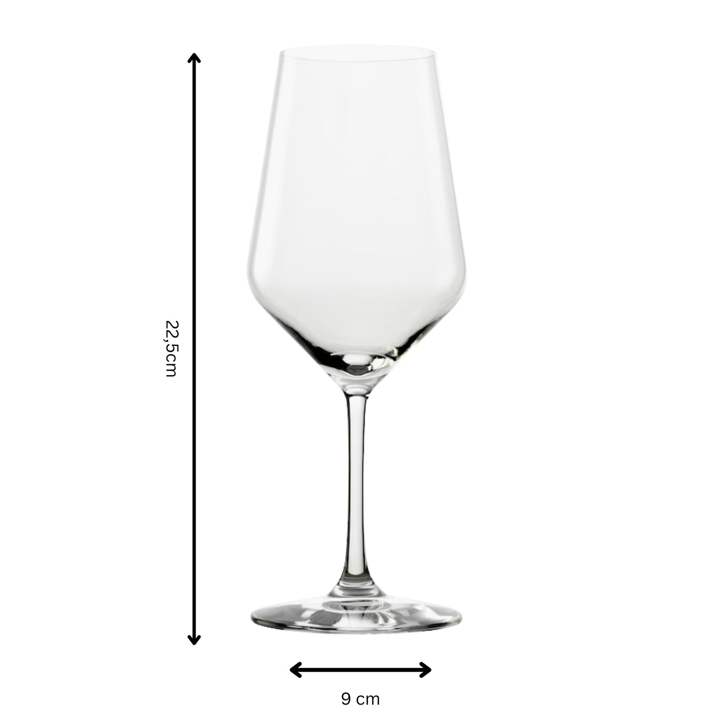 Personalisierte Weingläser Hochzeitsgeschenk in klarem Glas, Höhe 22,5 cm und Durchmesser 9 cm, 2er Set mit Holzbox.