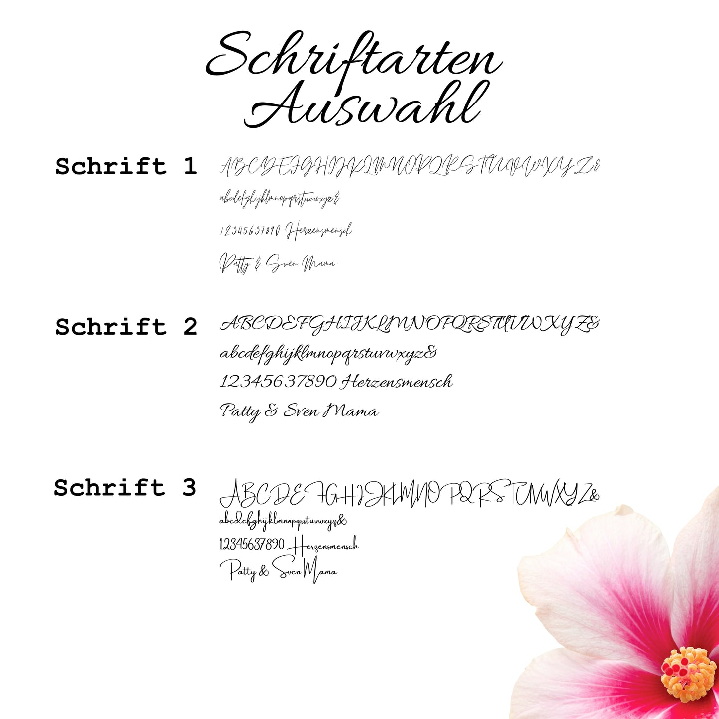 Verschiedene Schriftarten für personalisierte Bierkrüge mit Lasergravur