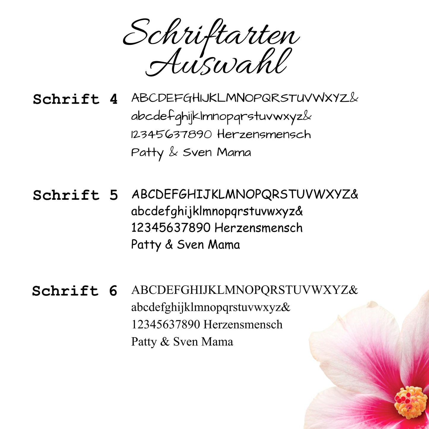 Verschiedene Schriftarten für personalisierte Bierkrüge mit Lasergravur
