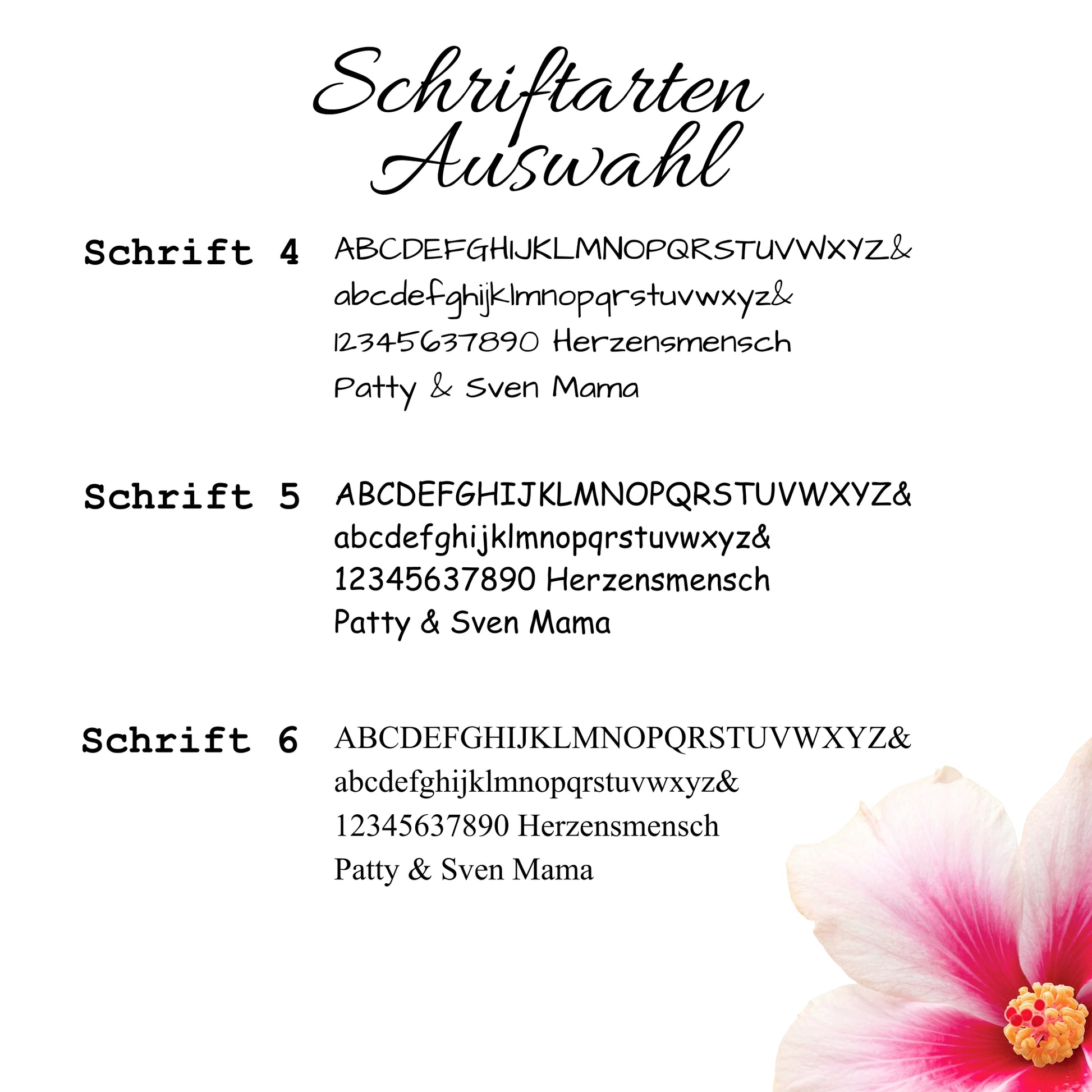 Verschiedene Schriftarten für personalisierte Bierkrüge mit Lasergravur