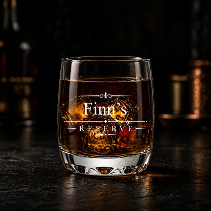 Whisky Glas personalisiert Finns Reserve – premium Design – Lasergravur Made in Germany
