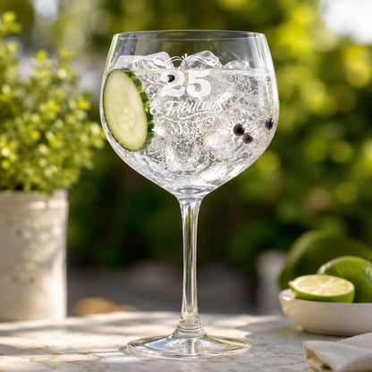 Gin Glas & Fabulous mit Wunschname graviert – Outdoor Lifestyle Geburtstag Geschenk