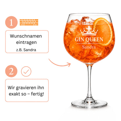 Gin Glas personalisieren – Wunschname eintragen und gravieren lassen