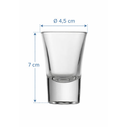 Schnapsglas Maße 7 cm hoch 4,5 cm Durchmesser – personalisiertes Shotglas mit Gravur